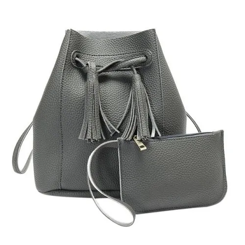 Torebka / skórzany worek szara