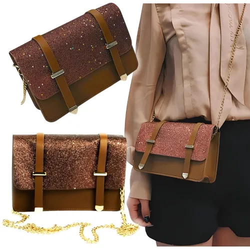 Torebka kopertowa- brązowa