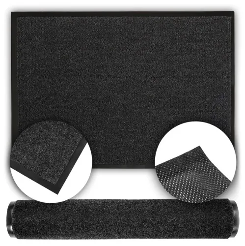 Wycieraczka do butów gładka mata wejściowa 80x120 czarna