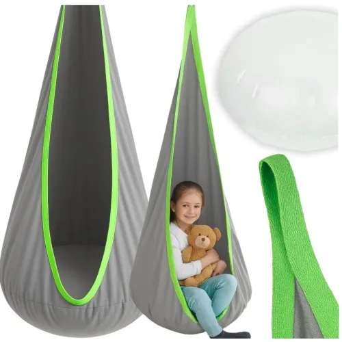 Huśtawka kokon fotel wiszący bujaczek do pokoju dziecka Montessori poducha