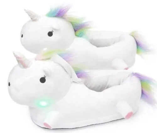 Świecące buty kapcie papcie jednorożec 35-41 LED