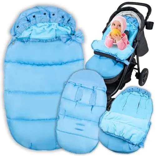 Śpiwór do fotelika wózka na spacer zima jesień niebieski otulacz śpiworek