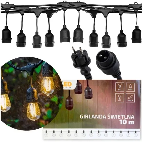 Girlanda lampki ogrodowe 10m łańcuch sznur