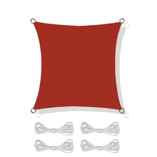 Żagiel przeciwsłoneczny daszek zacieniacz 5x5 m ciemny czerwony