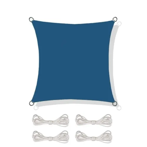 Żagiel przeciwsłoneczny parason daszek 3,6 x 3,6 m ciemny niebieski