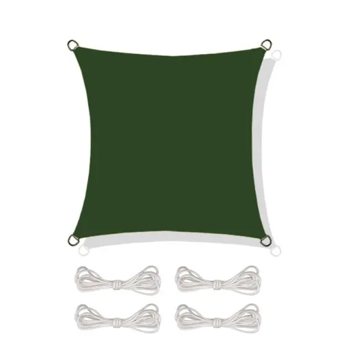 Żagiel przeciwsłoneczny ogrodowy wodoodporny 3,6x3,6m ciemny zielony