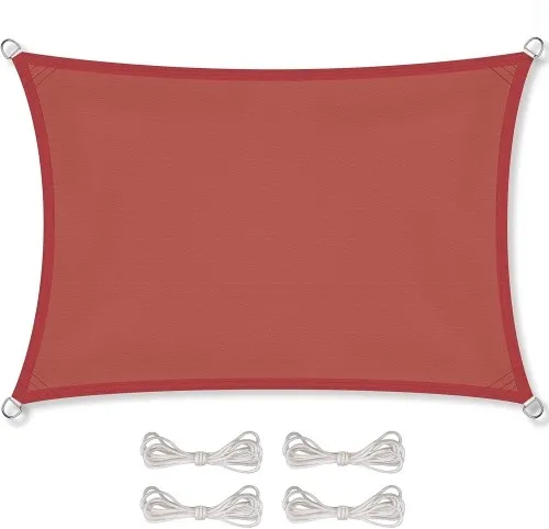 Żagiel przeciwsłoneczny daszek zacieniacz 3x5 ciemny czerwony