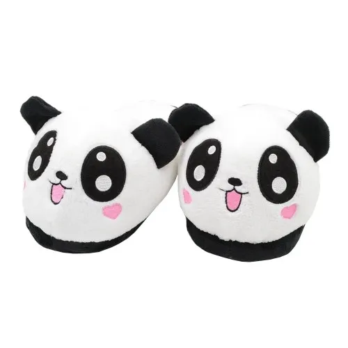 Kapcie panda wsuwane papcie pluszowe serduszka