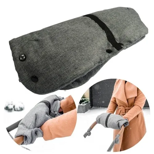 Rękawica mufka polarowa gruba ciepła do wózka na sanki zimowa uniwersalna