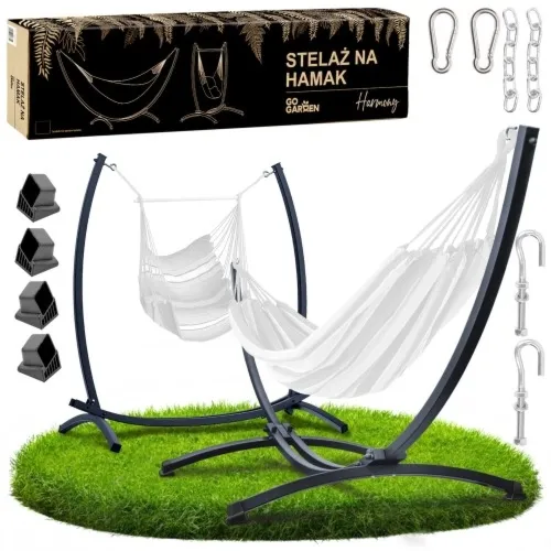 Stelaż 2w1 na hamak i krzesło brazylijskie grafitowy