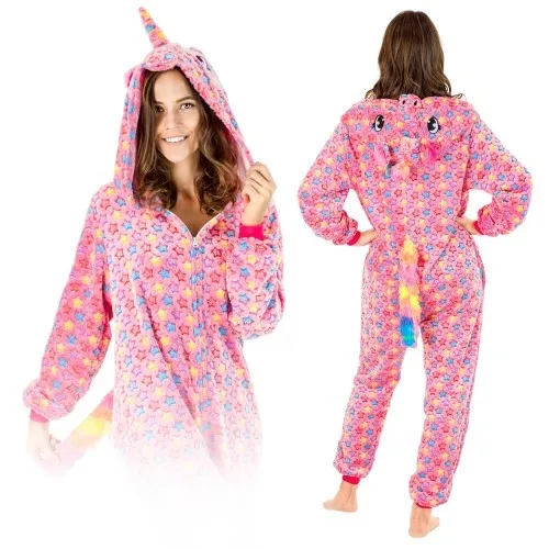 Jednorożec w gwiazdy Kigurumi Onesie dres piżama kombinezon
