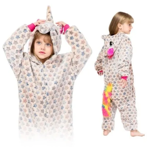 Jednorożec w gwiazdy Kigurumi Onesie dres piżama kombinezon