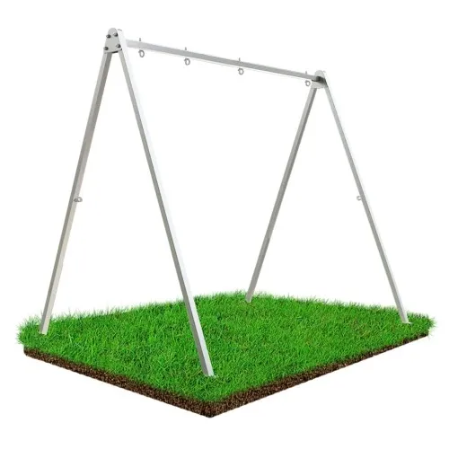 Stelaż na huśtawkę huśtawka ogrodowa podwójna 3w1 biały