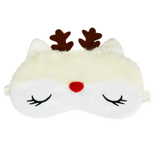 Opaska na oczy do snu - Renifer biały