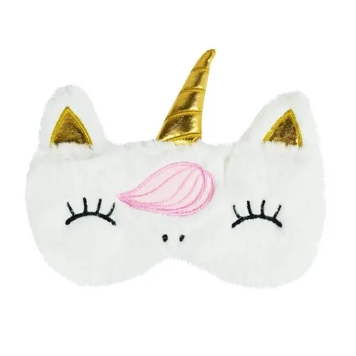 Opaska na oczy do snu - Biały jednorożec