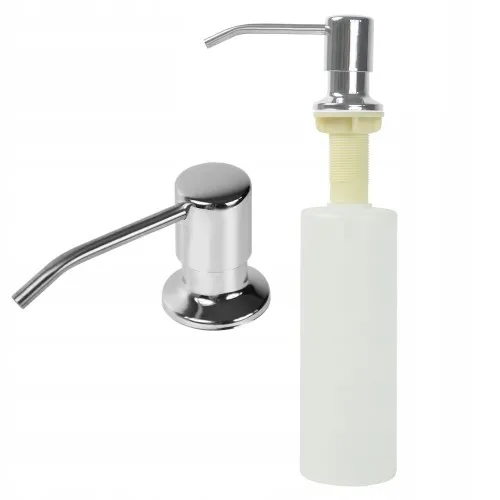 Dozownik nablatowy na mydło płyn do naczyń 350ml srebrny