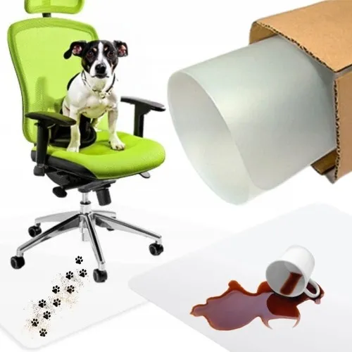 Mata ochronna podkładka pod krzesło fotel biurko mleczna 70x100cm solidna