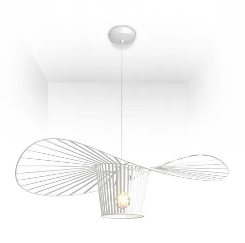 Lampa sufitowa kapelusz nowoczesna biała 80cm