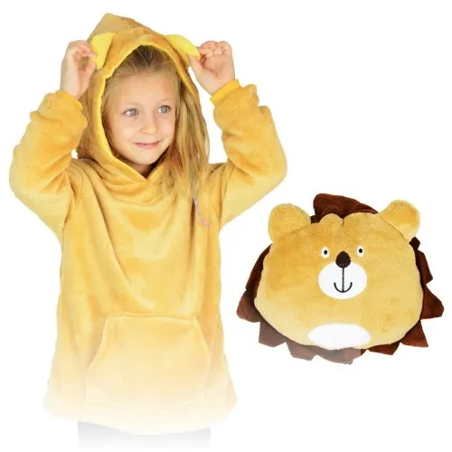 BLUZA PODUSZKA 2w1 ciepła kangurek onesie lew