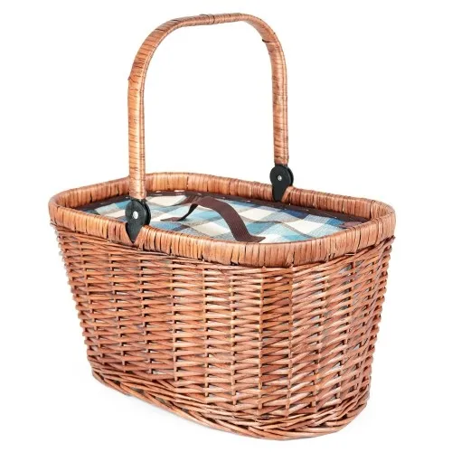 Kosz piknikowy wiklinowy duży termotorba