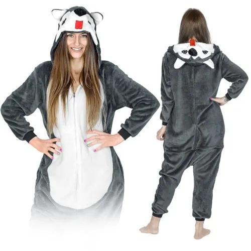 Pies husky Kigurumi Onesie dres piżama kombinezon
