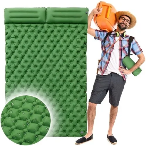 Materac dwuosobowy zielony