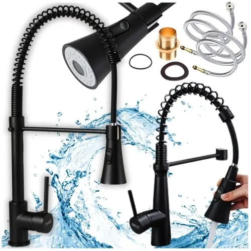 Komplet bateria kuchenna ruchoma stojąca zlew elastyczna wylewka perlator