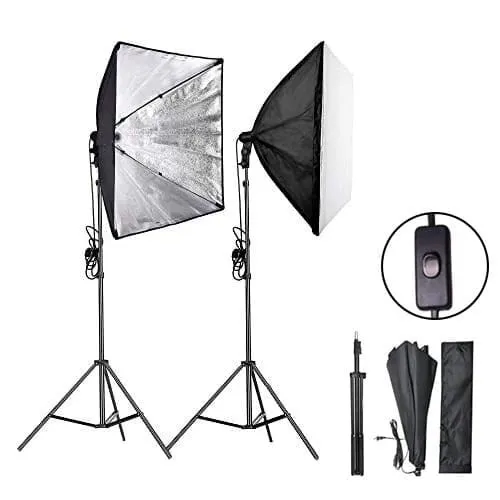 Zestaw statyw + softbox na 1 żarówkę 50x70