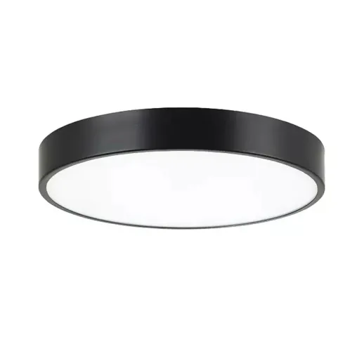 Lampa sufitowa plafon panel LED natynkowy 50cm czarny