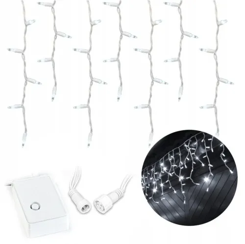 Lampki świąteczne zewnętrzne sople 500 LED 19m