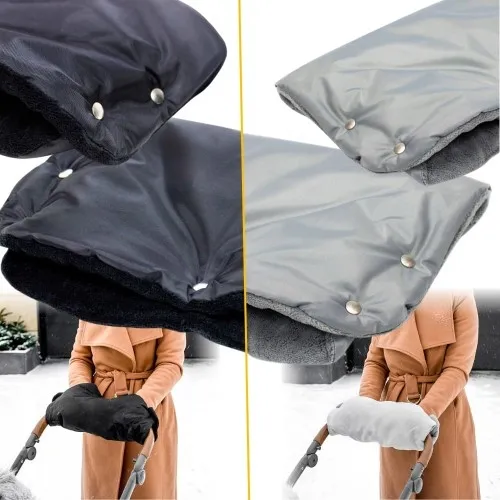 Mufka rękawiczki do wózka sanek ciepłe plusz na mróz wiatr polarowe zimowe