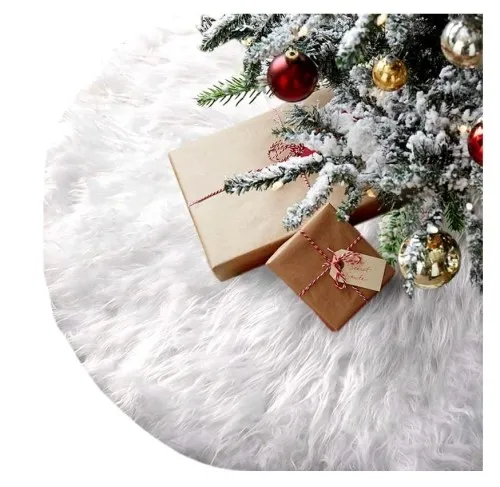 Dywanik pod choinkę mata 120cm fluffy futerko