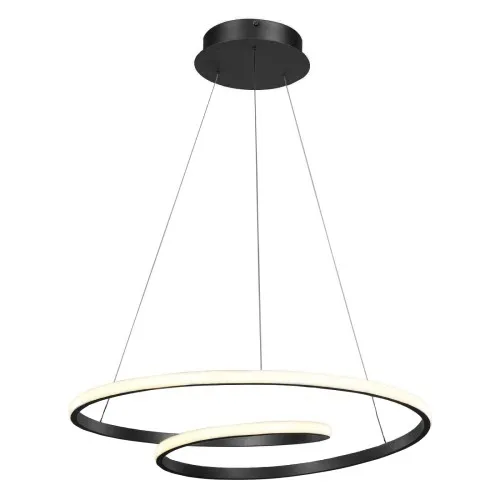 Lampa wisząca LED RING czarna pętla żyrandol
