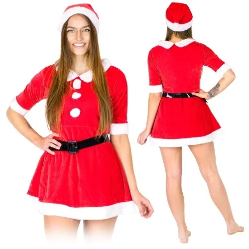 Strój przebranie kostium damski pani mikołajowa