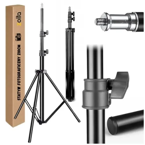 Statyw stojak oświetleniowy lampy studyjny fotograficzny składany 2,1 m 15 kg