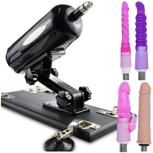 Sex maszyna wibrator dildo zestaw do seksu wymienne końcówki masturbacja