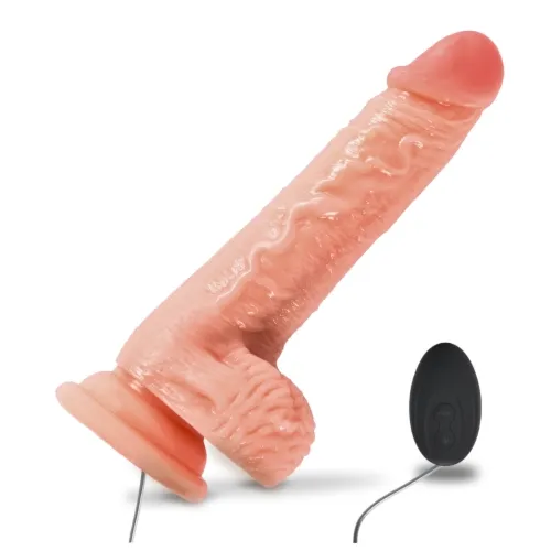 Duży i gruby penis wibrator z ruchem rotacyjnym