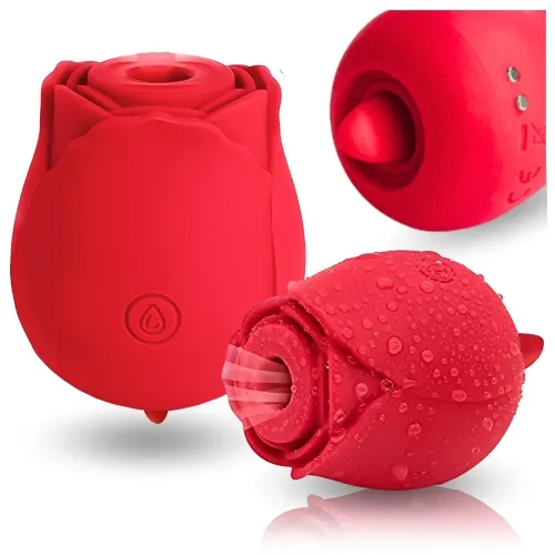 Wibrator ssący róża z ogonkiem