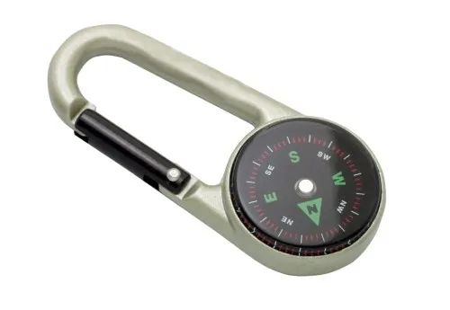 Kompas karabińczyk brelok 2W1