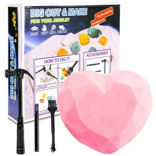 Mały archeolog wykopaliska kryształów