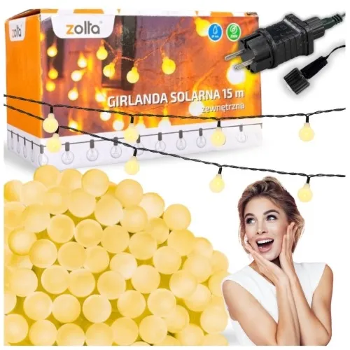 Girlanda ogrodowa świetlna led na balkon lampki kule kurtyna ip44 do ogrodu