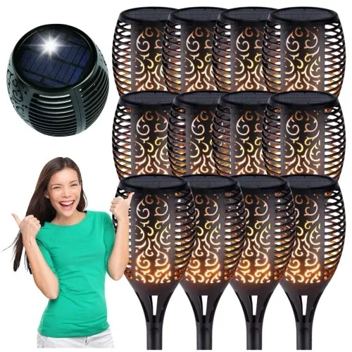 Lampa solarna pochodnia led 12 sztuk