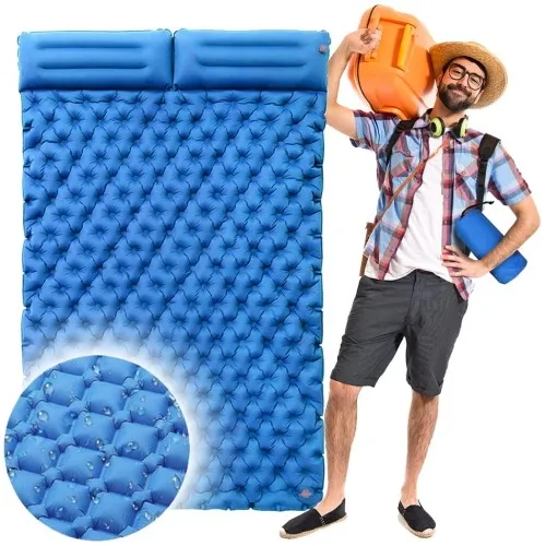 Materac dwuosobowy niebieski