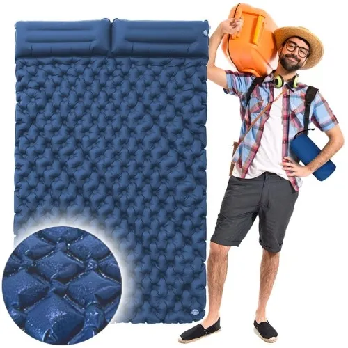 Materac dwuosobowy ciemny niebieski