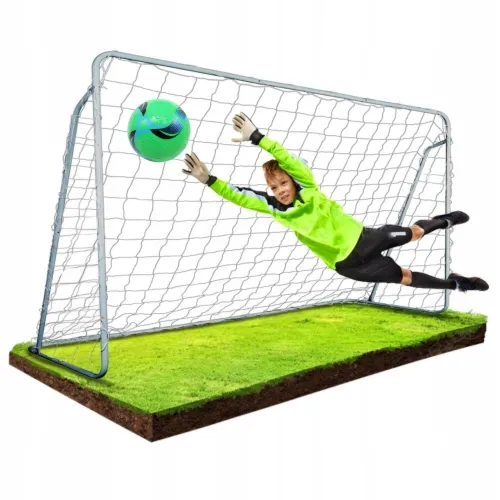 Duża bramka piłkarska w zestawie z piłką do gry