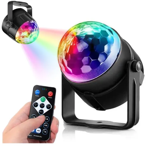 Projektor LED imprezowa kula dyskotekowa RGB reflektor disco laser + pilot