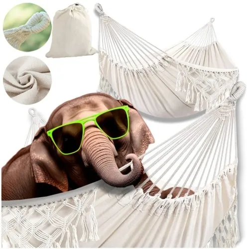 Hamak boho jednoosobowy kolory mocny