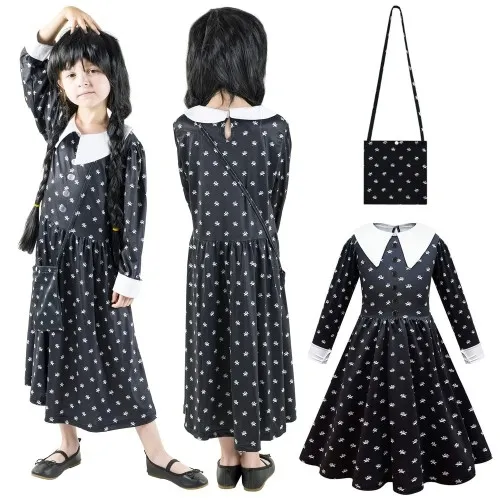 Przebranie Wednesday rozmiar 128-134