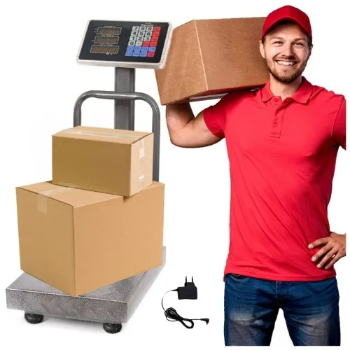 Waga magazynowa elektroniczna sklepowa duży LCD akumulator mobilna do 150 kg