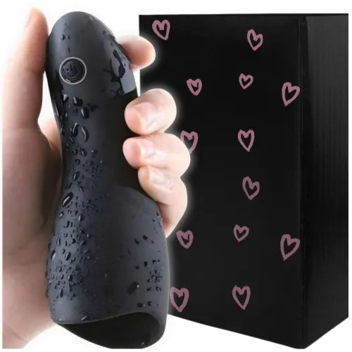 Masturbator męski stymulacja 3w1 masażer - czarny